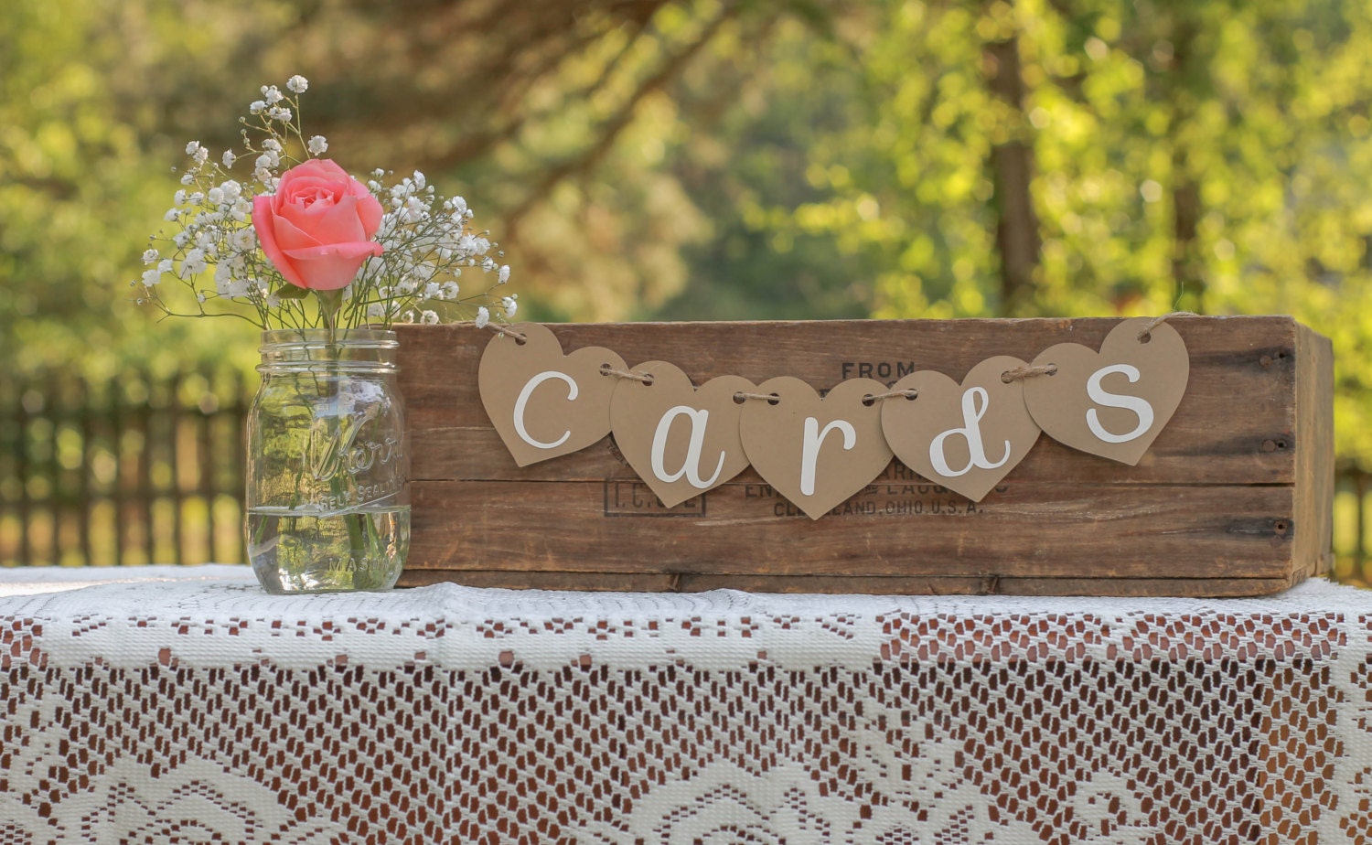 Cards Banner Cards Sign Rustic Wedding Shabby Chic Wedding