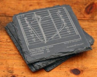 Ohio State Greatest Plays - Slate Coasters (Set of 4)