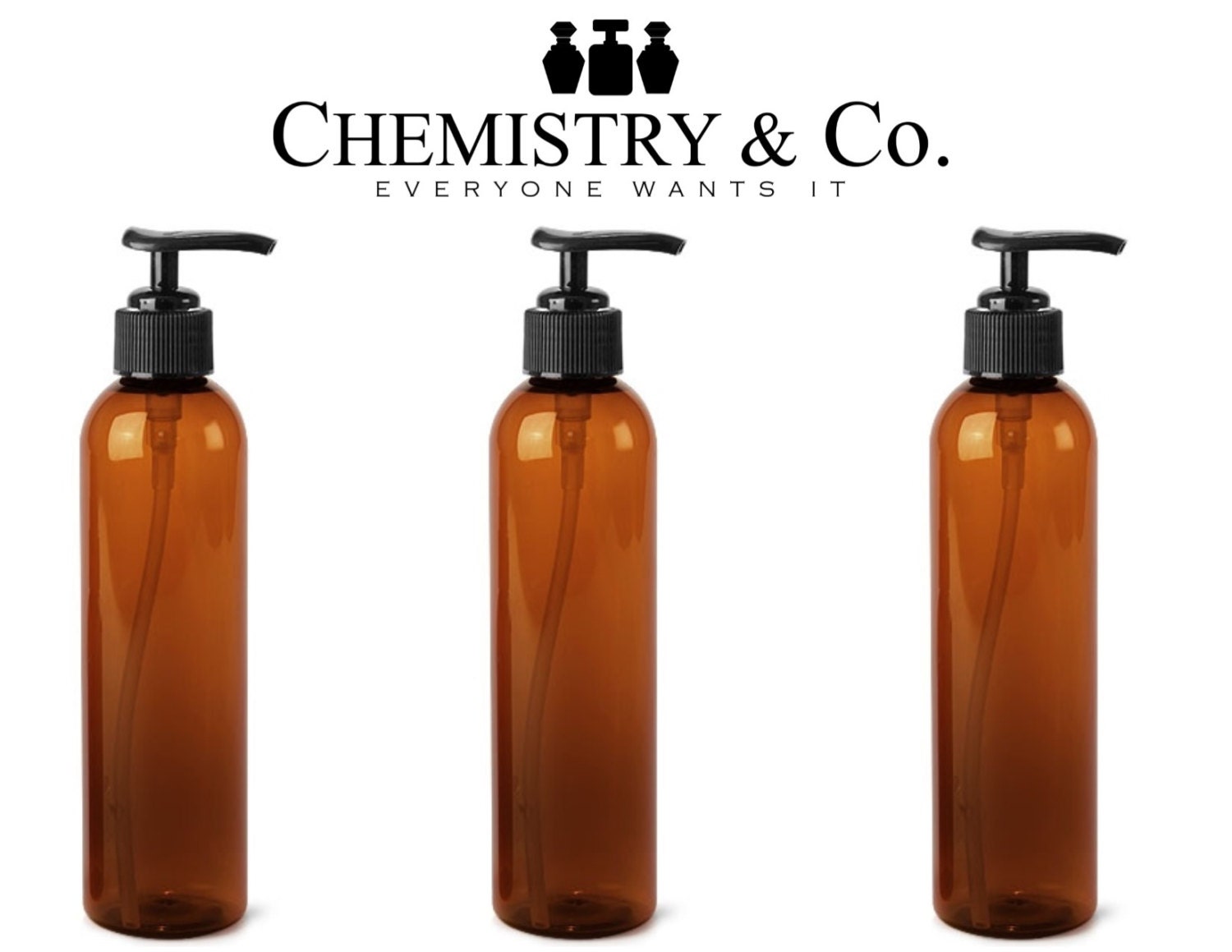 Download 6 AMBER Lotion Pump Bottles 4 oz 120 ml Cosmo Round by ...