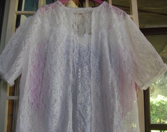 Nightgown and robe shabby chic