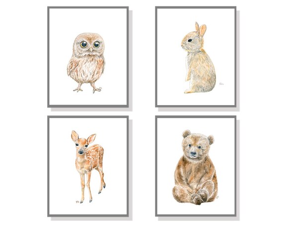 Forest Nursery Art Woodland Creature Painting By Jamesriverstudios   Il 570xN.791053227 C4z4 