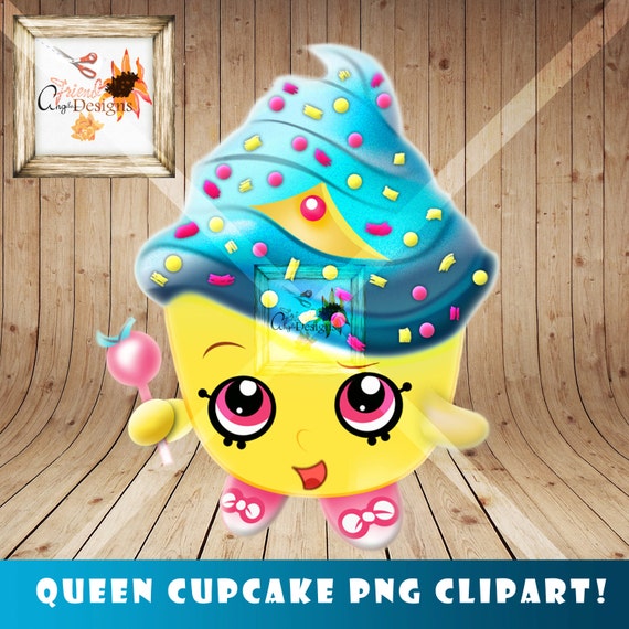 Shopkins Queen Cupcake Single Clipart PNG file by aFriendDesigns