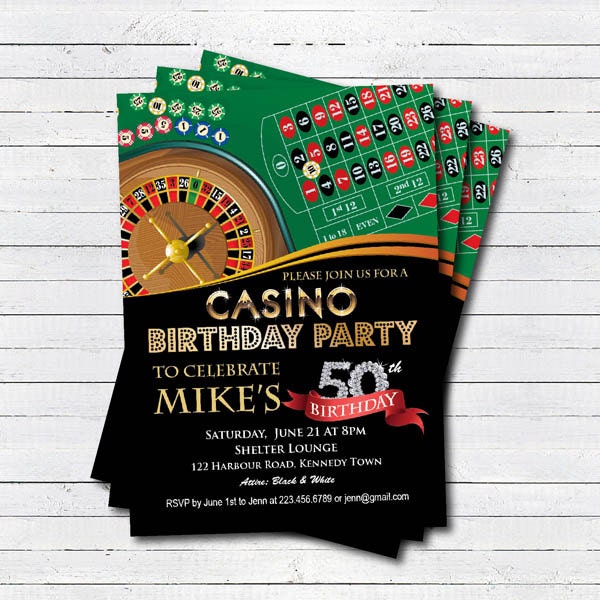 Casino Theme Party Invitations 4