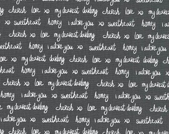 Sealed With A Kiss in Charcoal - Laurie Wisbrun - Robert Kaufman (AWN-15403-184)