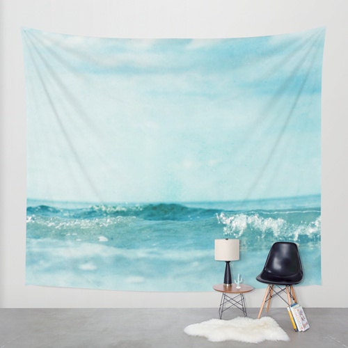 ocean wall tapestry large size wall art sea by thelastsparrow