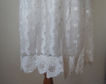white lace cover up skirt