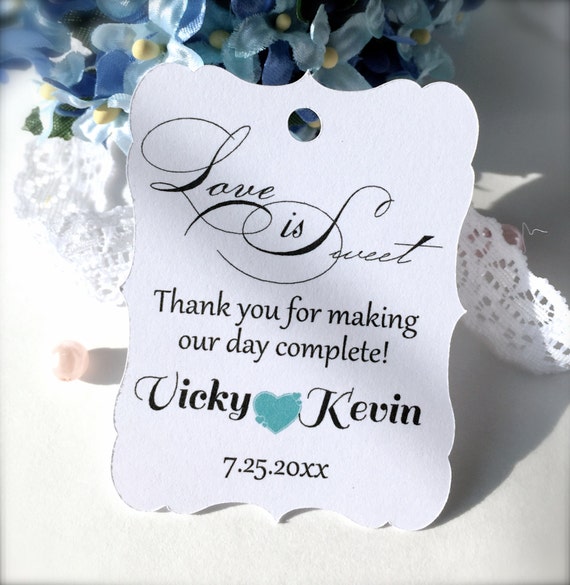 32+ Personalized Thank You Tags For Wedding Favors
 Background