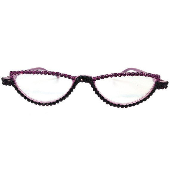 Two Toned Purple Reading Glasses With Crystal Rhinestones 3521