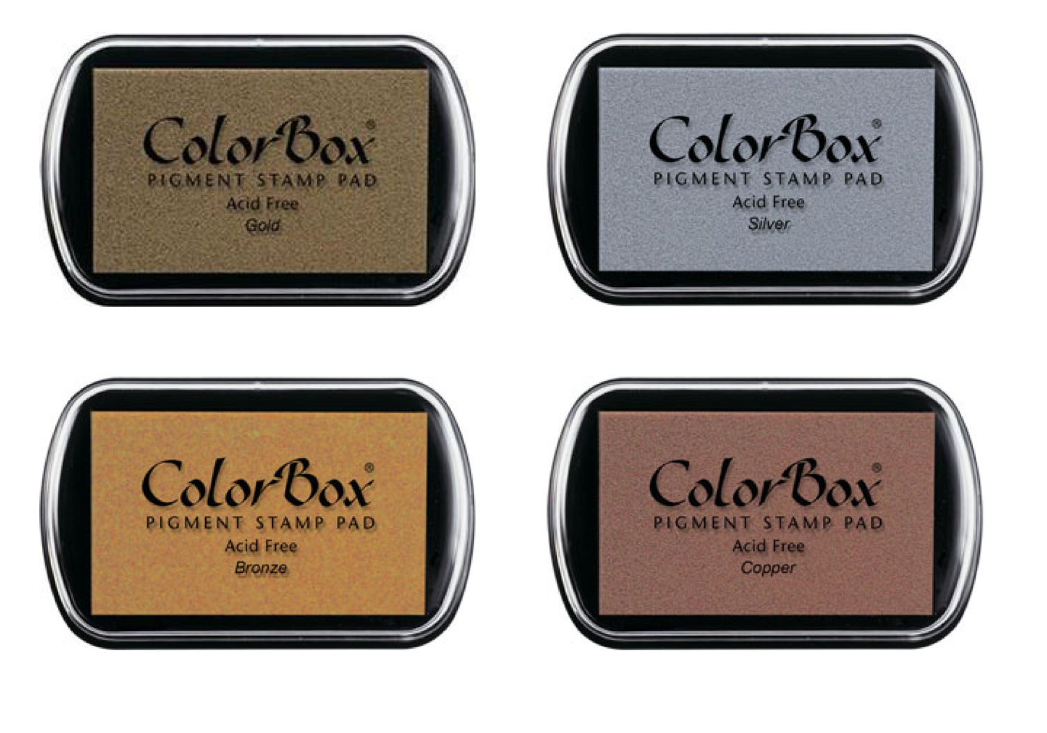 ColorBox Metallic Ink Pads Full Size Gold by HelloWorldStamps