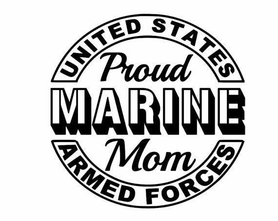 Download Proud Marine Mom Decal great for your smartphone Yeti cup