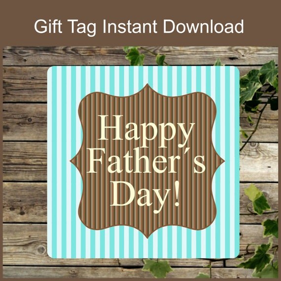 items similar to printable fathers day gift tags instant download