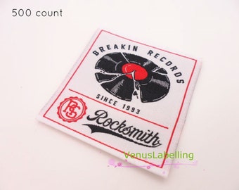 Clothing label, sew on labels, online label maker, name tags for clothing, care label, artwork design, free ship by express post, 500 count