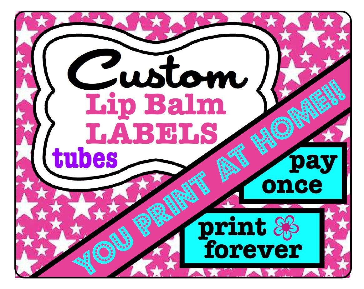 Personalized Lip Balm Labels // Printable Custom Labels