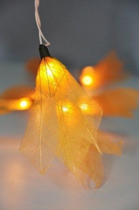 20 FLOWER Fairy String Lights YELLOW For Wedding by AbsintheArts