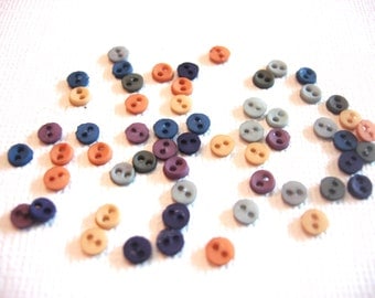 3MM Micro Mini Round Buttons Jesse James Buttons Dress It Up Buttons 1/8" Diameter Tiny Two Hole Sew Through ROMANCE - FLR
