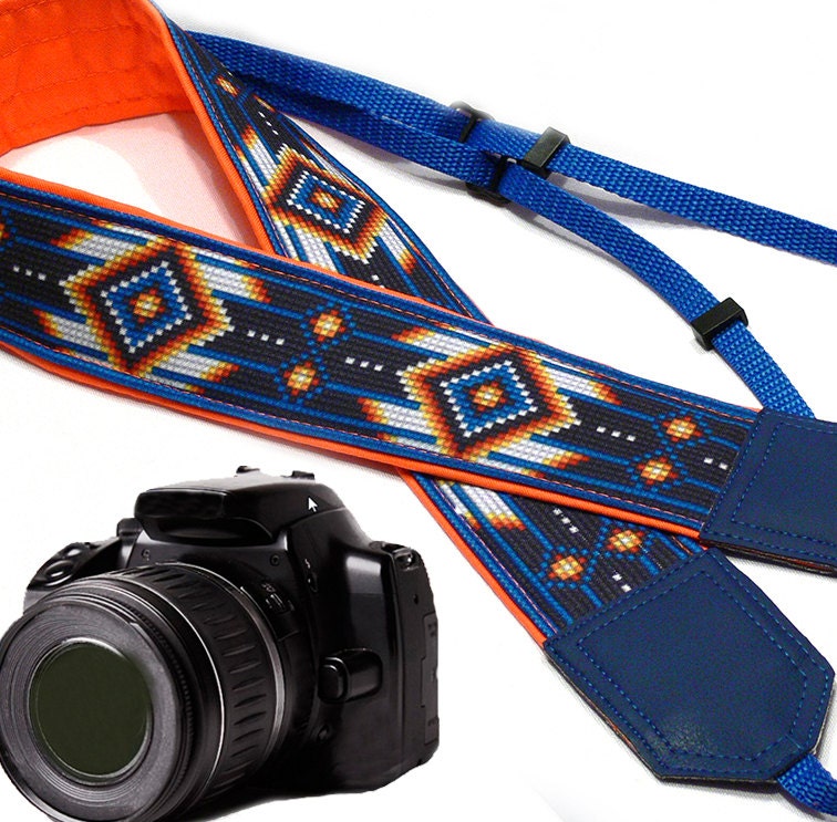 Camera strap inspired by Native American. Southwestern Ethnic