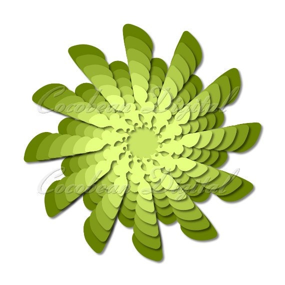 Download Fern Leaf Swirl 3D Layered Nested svgdxf digital cutting