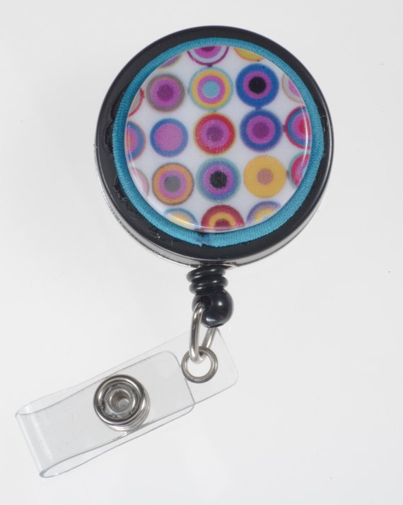 Multi Colored Circle ID Badge Reel