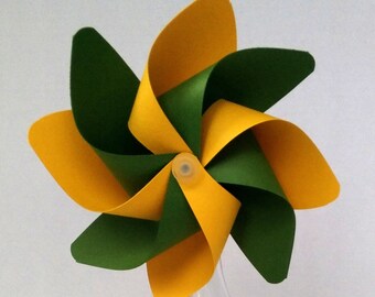 Pinwheel, Green & Yellow Pinwheel