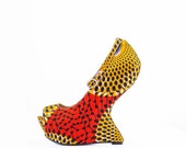 African print wedges, 100% Handmade Kitenge Wedges one of a kind