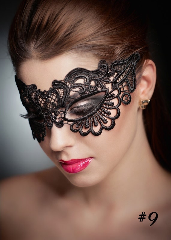 Black Lace Mask Ladies Masquerade Mask Simple By Higginscreek 2232