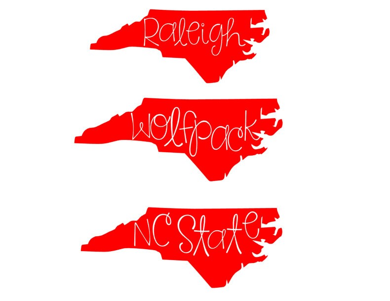 Raleigh Wolfpack Nc State Vinyl Decal Car Decal Laptop Decal