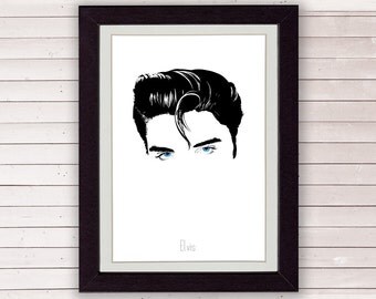 Elvis Presley poster, music poster, home decor, elvis presley gift