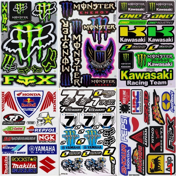 6 Sheets Graphic Kit Decals Rockstar Racing Decals by trusty2you