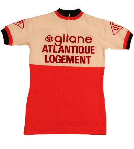 Maillot Cycliste vintage Gitane Cycles Acrylique 70'S jersey Marine - M