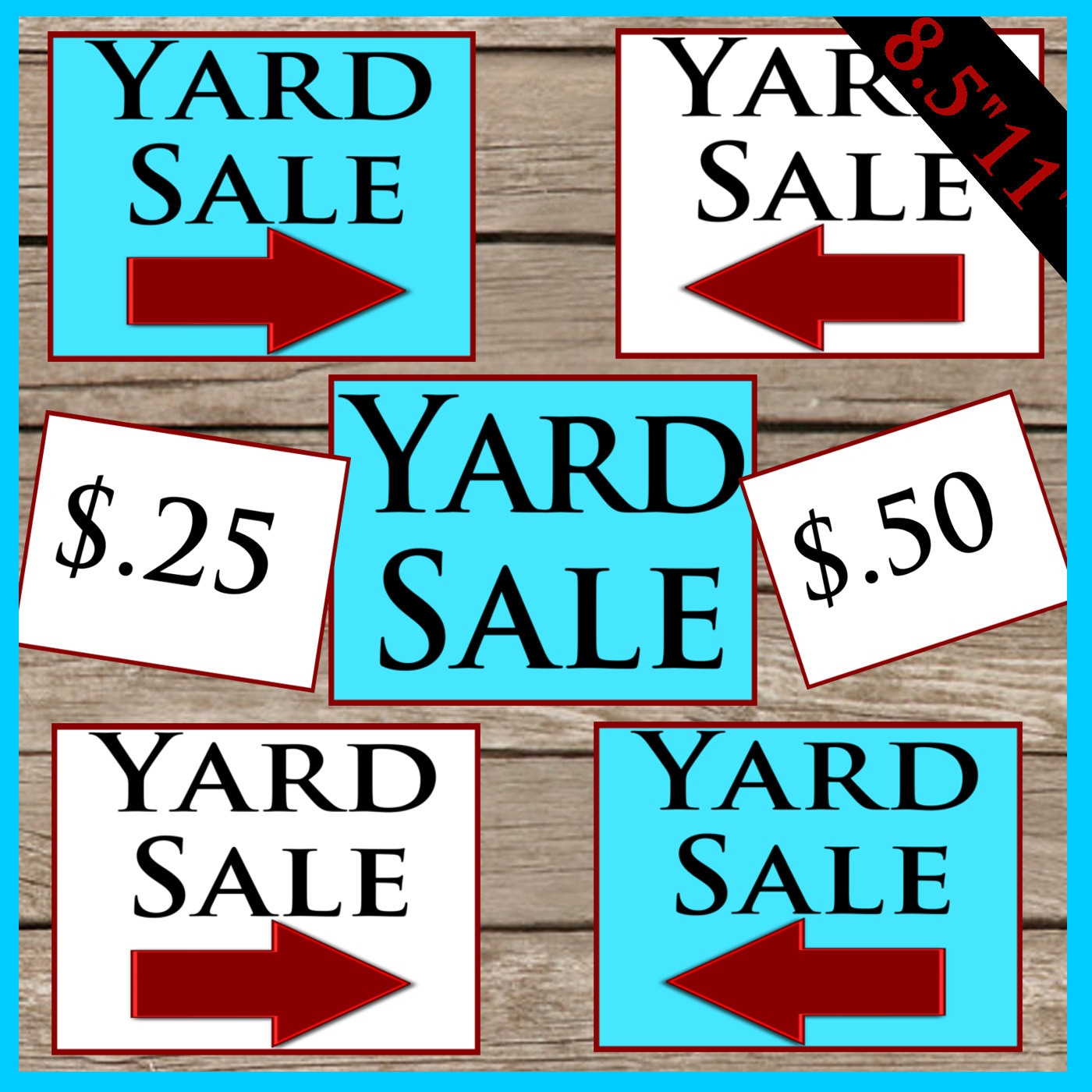 Printable Yard Sale Signs Digital Download Printable Yard