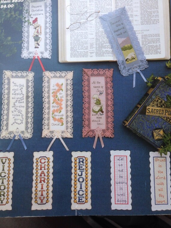 Bible Bookmarks 9 Cross Stitch Patterns Leaflet