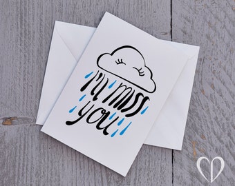 Cute I miss you card, I'll miss you card, Leaving card, Goodbye Card, Bye Card, Just Because Card, Just Because, Friend Card, Special Card