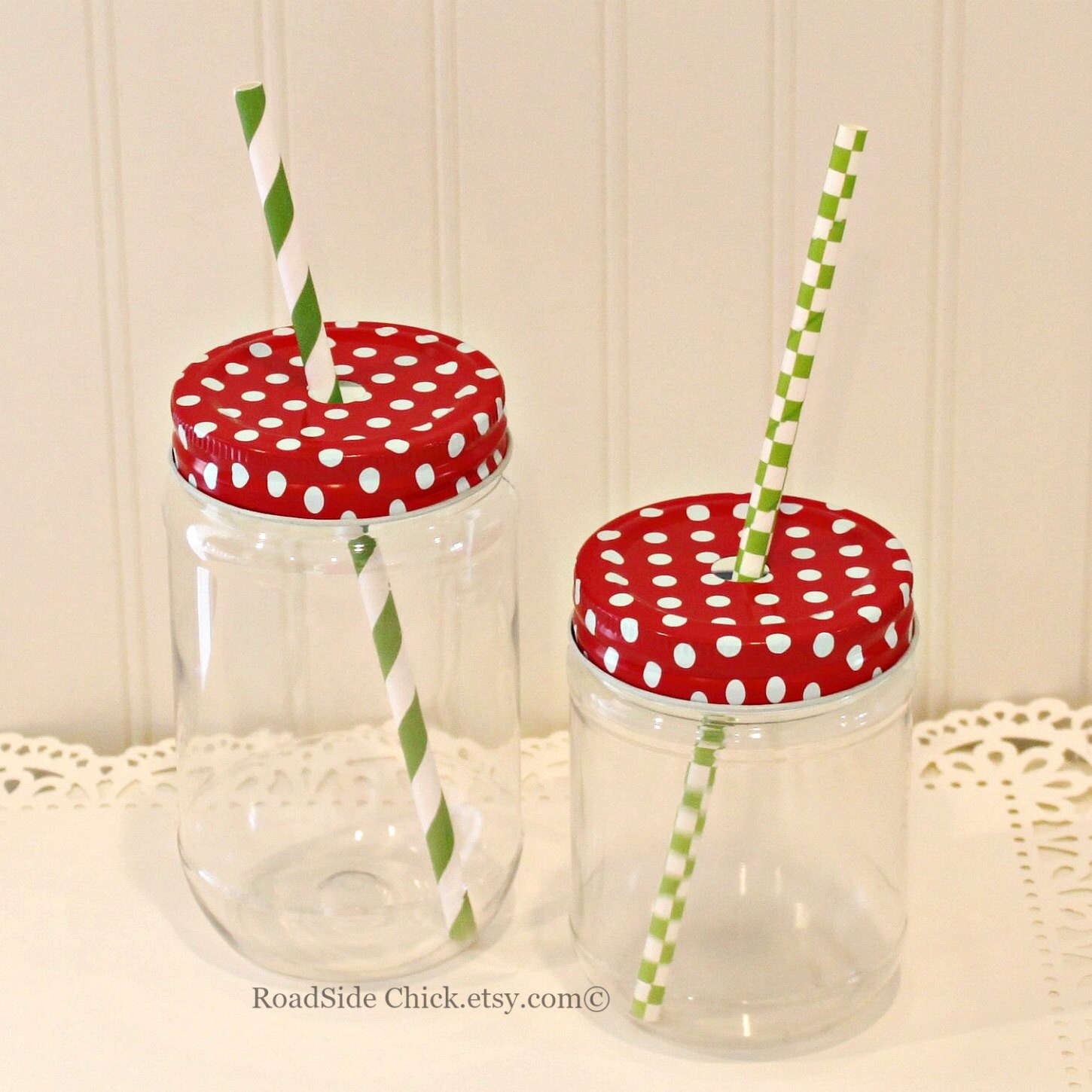 Plastic Mason Jars 10 Plastic Mason Jars & Metal Lid with