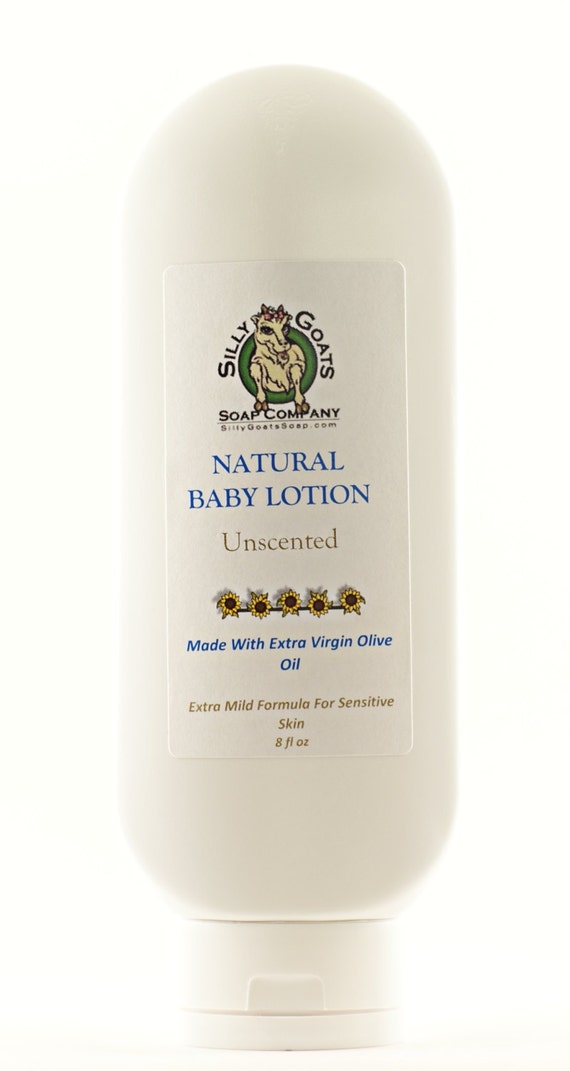 Baby Lotion Natural Baby Lotion Unscented Baby by SillyGoatsSoap