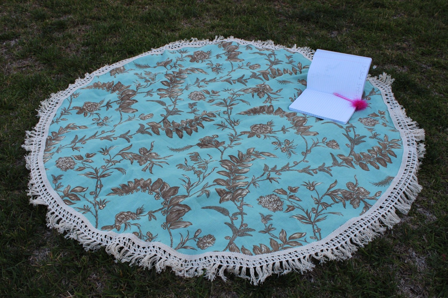 Chic Round Picnic Blanket Lightweight Beach by ThePicnicPeople