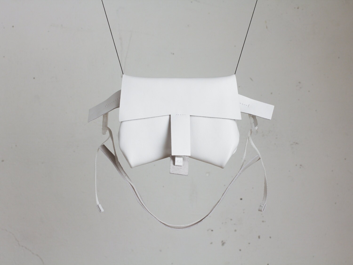 Leather belt bag / white leather belt bag / small leather hip