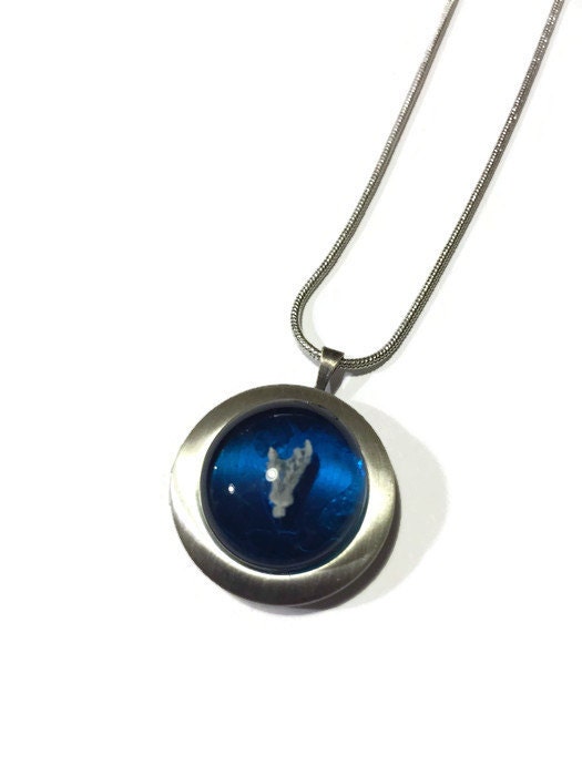 Sterling Silver Locket with Aqua Blue by TheJeremiahTreeGlass