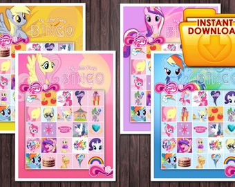 My little pony printable Bingo Game Birthday Party - Custom DIY