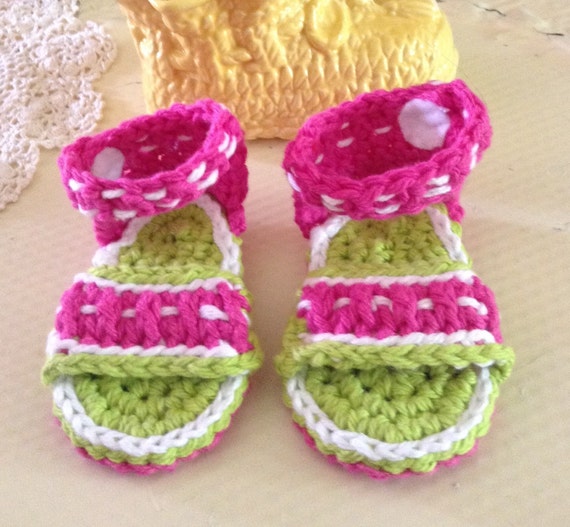 Free US Shipping Cute Crocheted Baby Girl Bootie Sandals