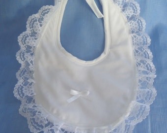 Baby bibs, Christening bib, Bibs handmade, Baby Baptism Bib,Unisex baby bib,Baby lace bib, ivory satin bib, white satin baby bib