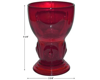 New Martinsville Ruby Moondrops 12 oz. Ice Tea Tumbler