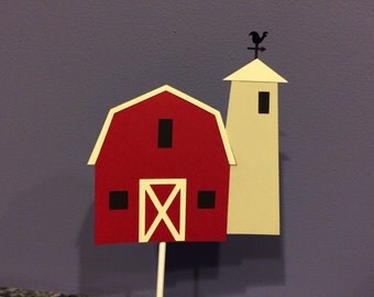 Country barn cake topper