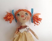 Cloth art doll-Art doll- Cloth doll-OOAK doll-Textile dolls-Collecting doll-Stuffed doll- Fabric doll-Soft doll-Doll-Rag doll-Cotton doll