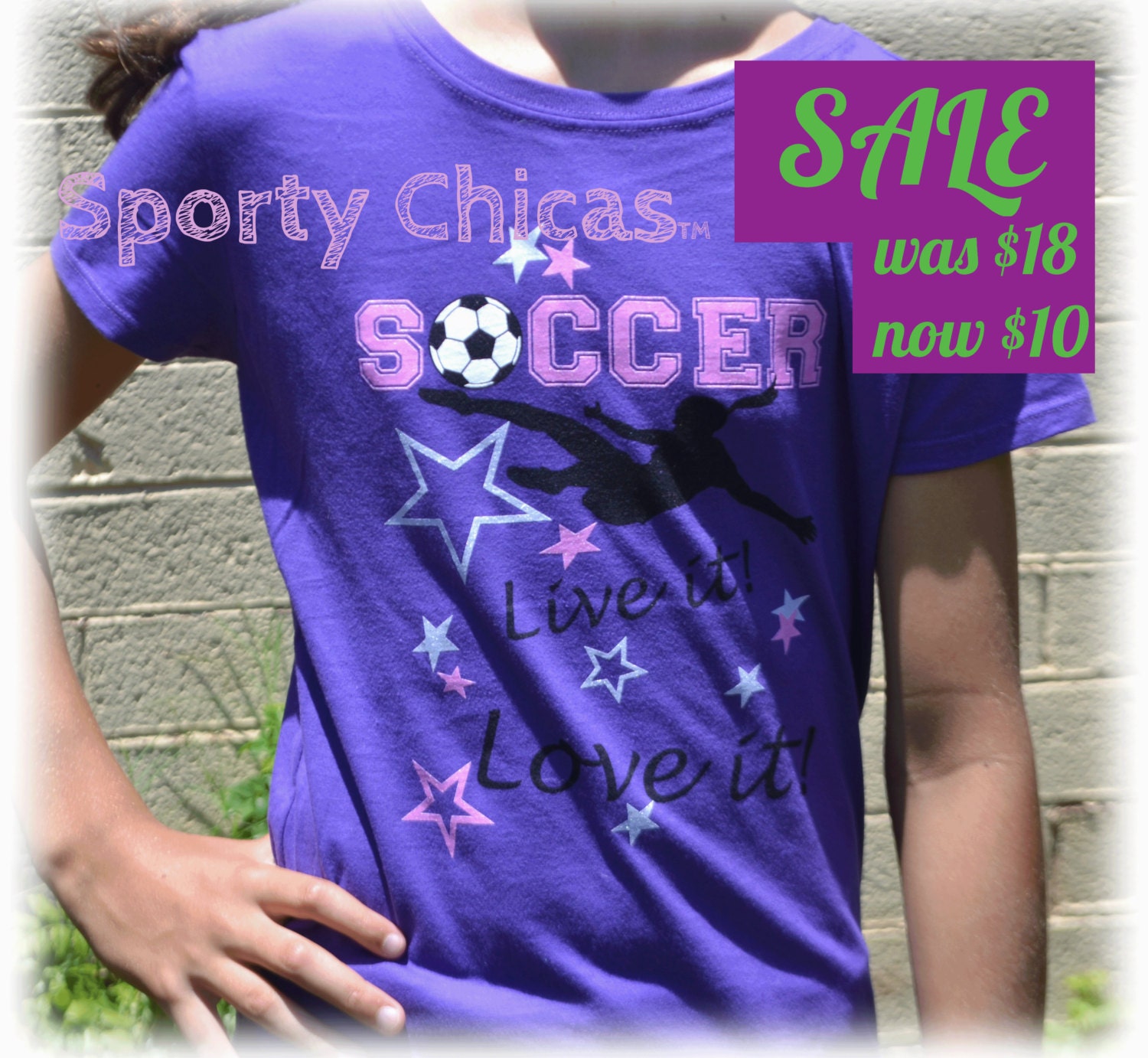Soccer Shirt Girls Soccer Shirt Soccer Bling Shirt by SportyChicas