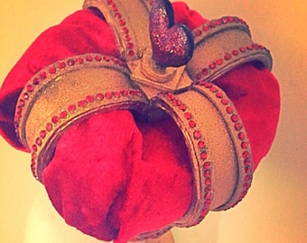 Ladies Queen of Hearts crown headpiece
