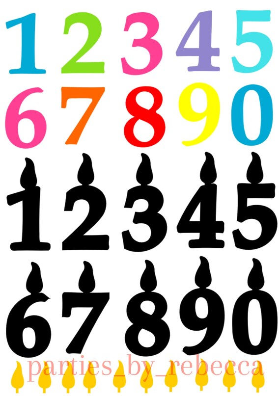 Download Birthday Numbers SVG Digital file by Parties by Rebecca ...