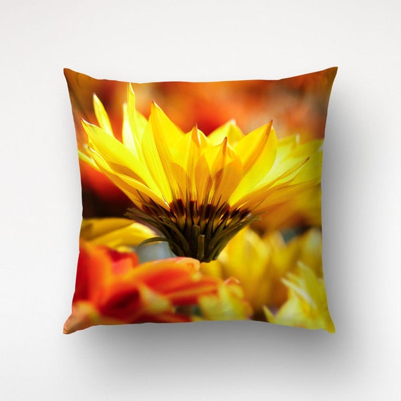 Items similar to Yellow Flower Pillow, Nature Photography, Floral Throw