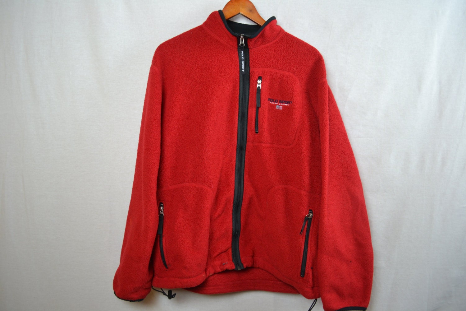 Red Polo Ralph Lauren Zip Up Sweater