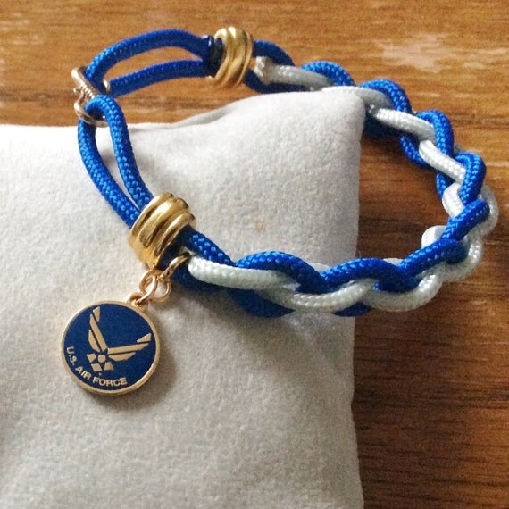 US Air Force Paracord Charm Bracelet by Spaboollys on Etsy