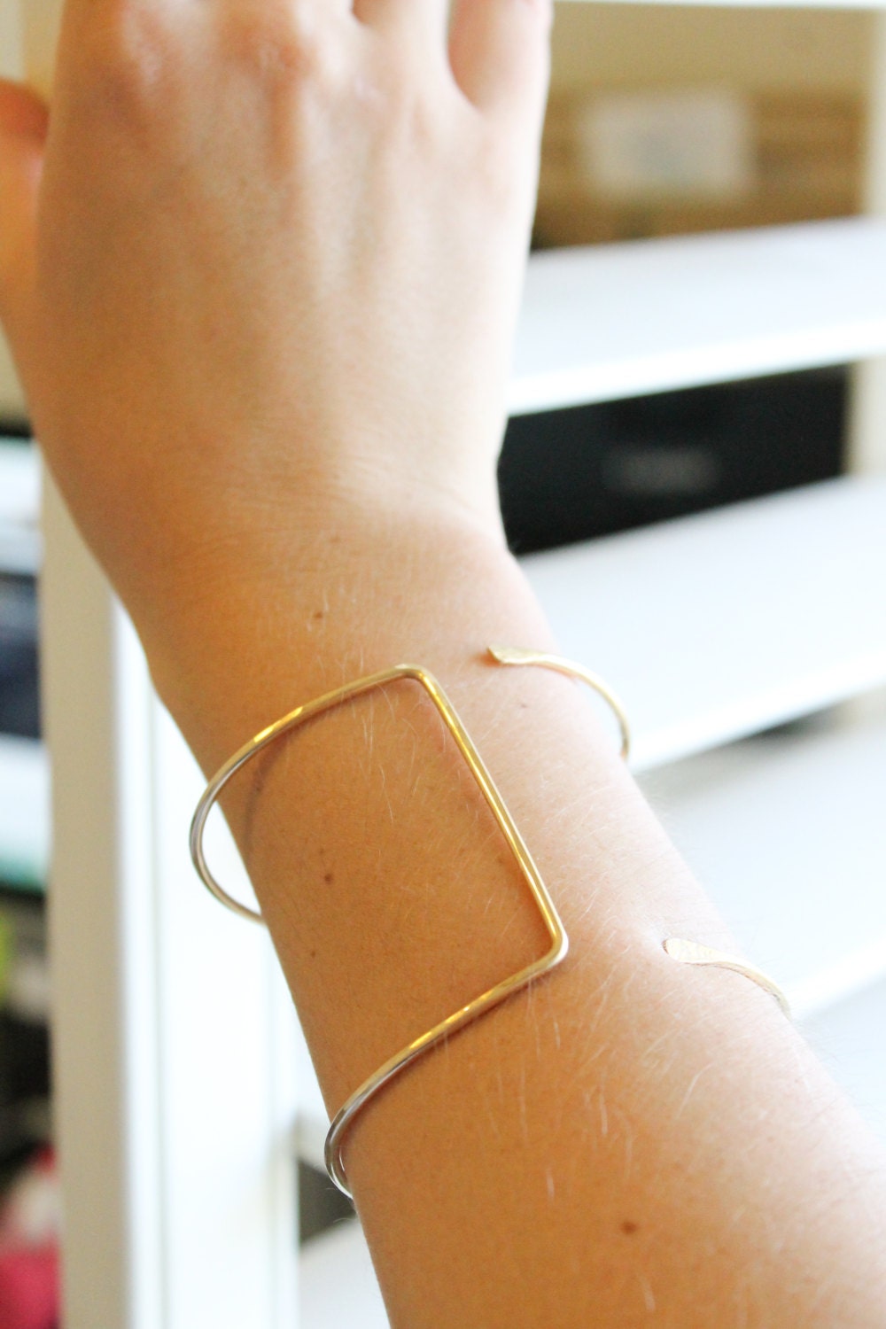 Statement Cuff 14k Gold Fill or Sterling Silver Wrapped